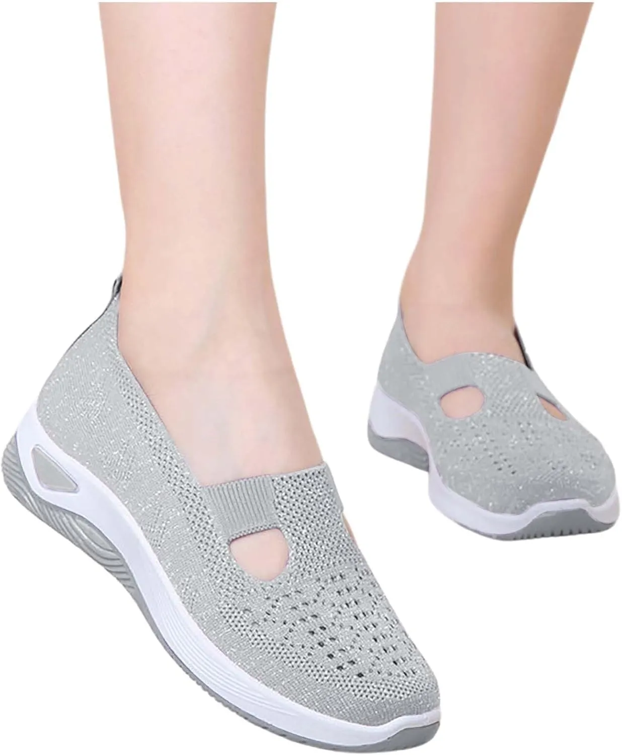 Women's Woven Orthopedic Breathable Soft Sole Non Slip Work Shoes Women Walking Men Casual Shoes Women Shoes Sneakers Black Tennis Shoe Loafers Shoe