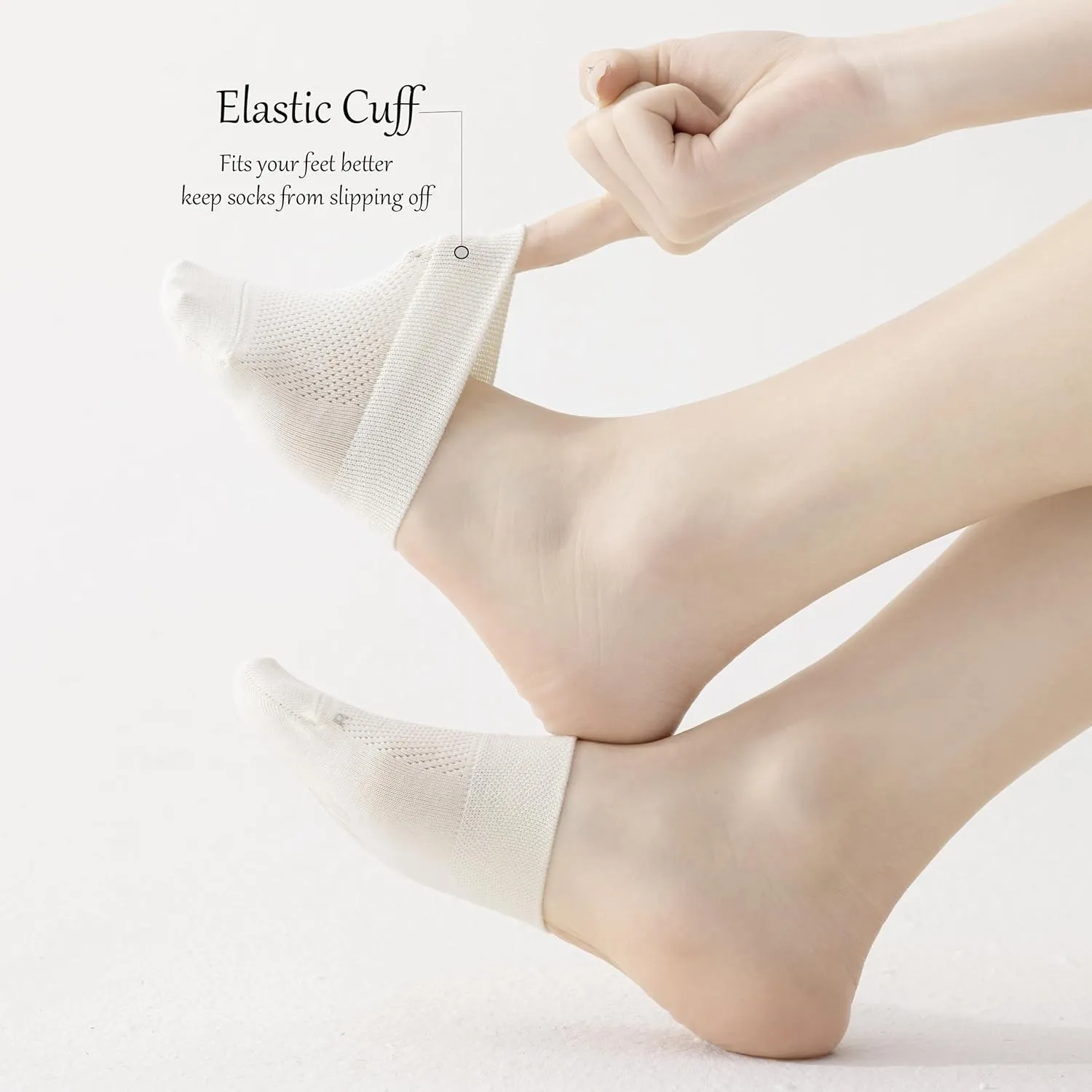 YFUNNLE 8 Pairs Toe Topper Socks for Women,No Show Liner Half Mule Socks with Grip Non Slip