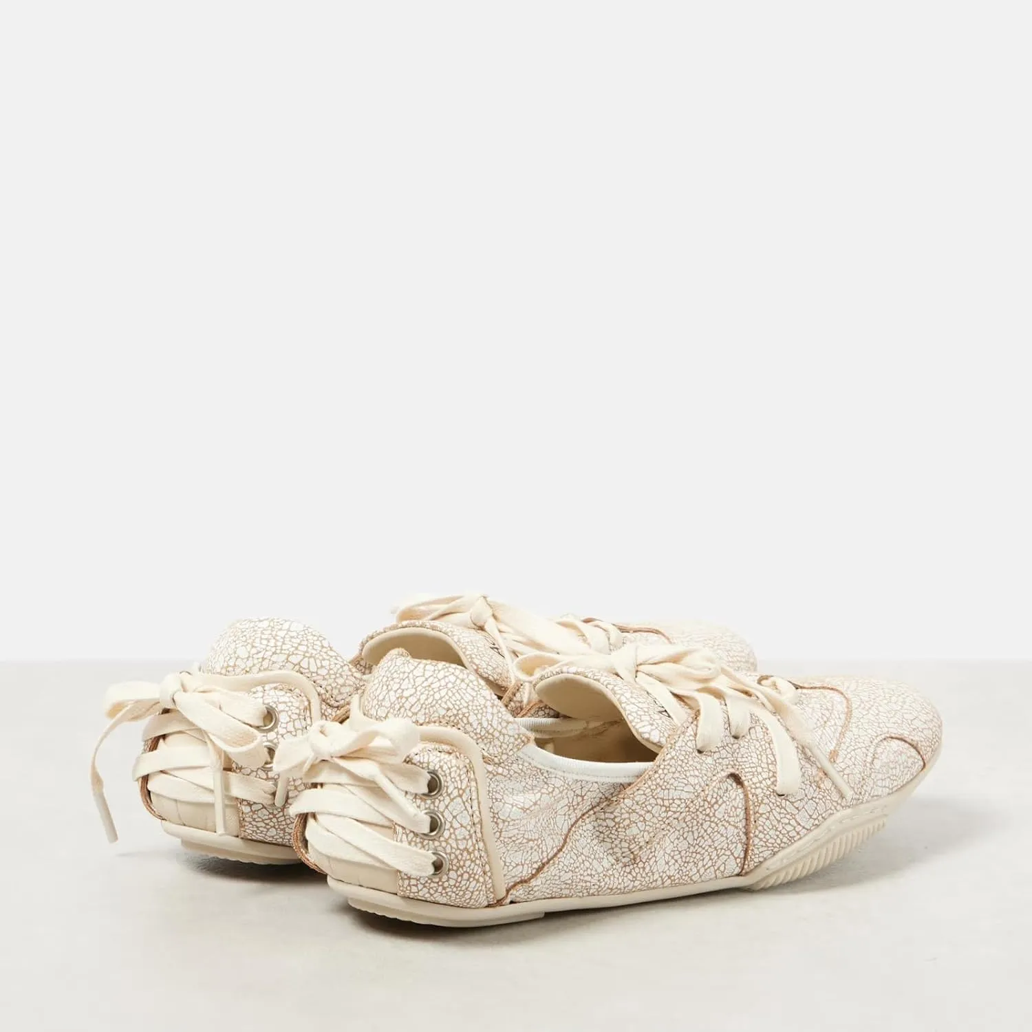 Yishaweiqi Metallic Sneakers for Women Lace up Round Toe Canvas Shoes Ballet Flats Comfortable Tennis Shoes Dress Ballerinas