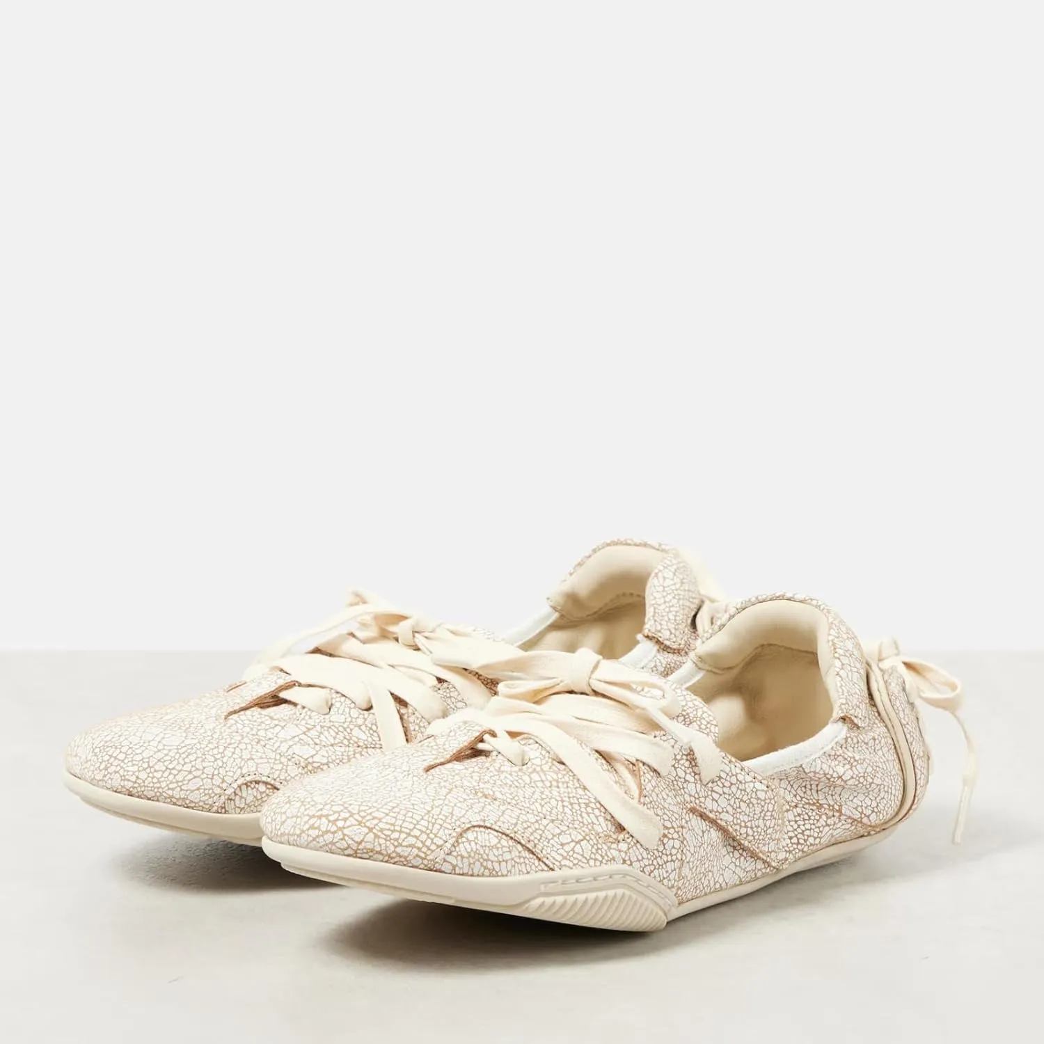 Yishaweiqi Metallic Sneakers for Women Lace up Round Toe Canvas Shoes Ballet Flats Comfortable Tennis Shoes Dress Ballerinas
