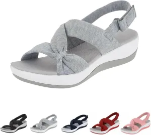 YOLAI Sandals for Women 2025 Orthopedic Arch Support Reduces Pain Comfortable Casual Walking Shoes Orthotic Low Platform Wedges Sandals with Back Strap