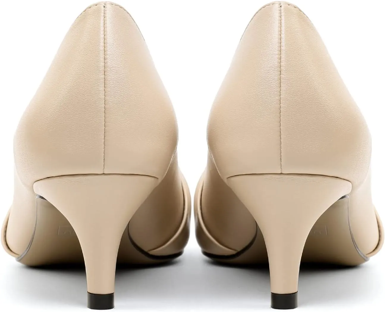 Zamikoo Women's Low Kitten Heel Pumps Slip On Pointed Toe Shoes with Bow-Knot Dress Shoes for Women 2Inches Low Heel