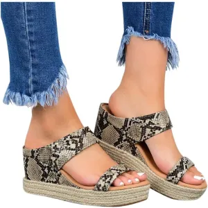 ZHOUYF Women Wedges Sandals Open Toe Espadrilles Platform Sandals Slingback Sandals For Women Dressy Summer